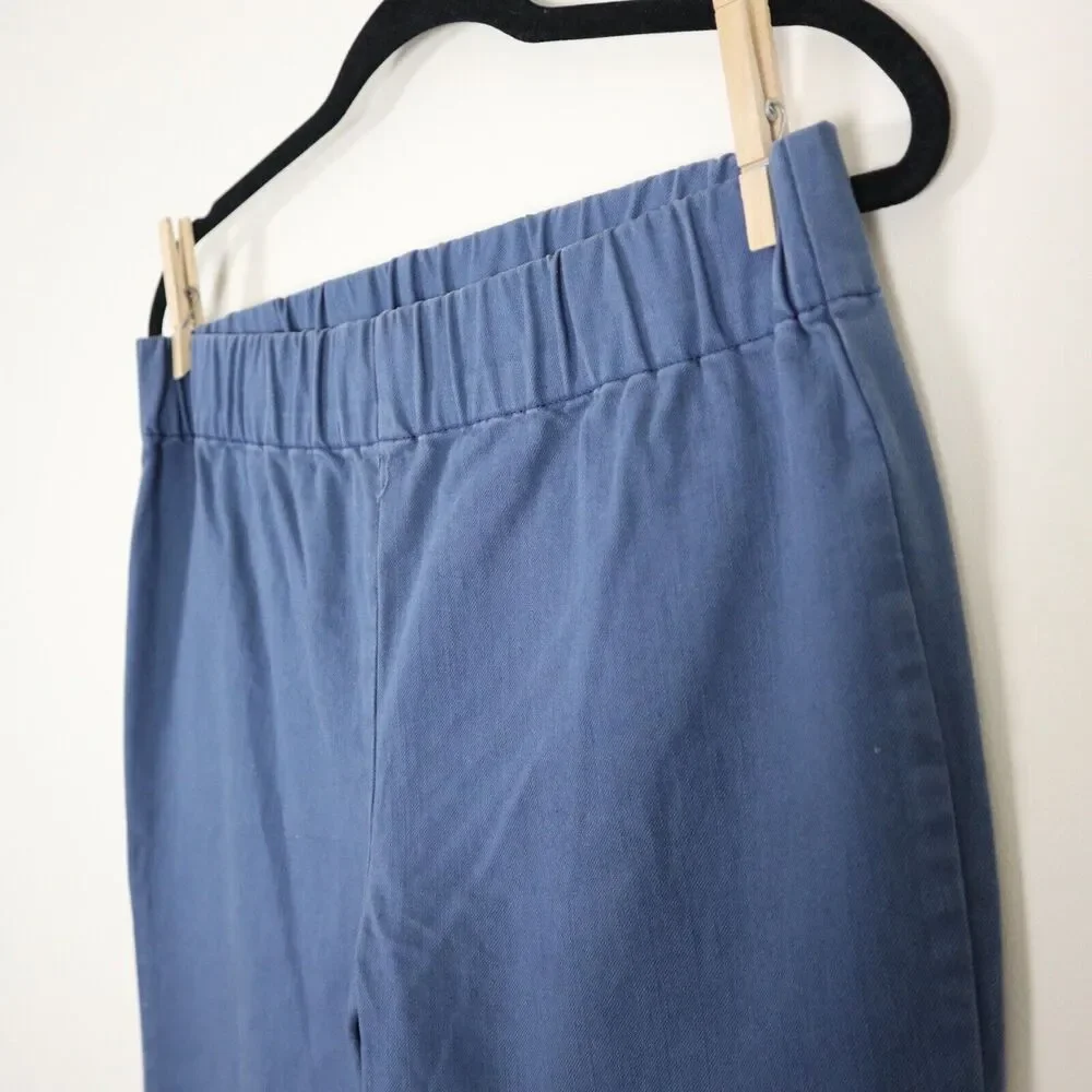 Soft Surroundings Size M Metro Leggings Jeans Skinny Button Light Blue - Picture 5 of 10